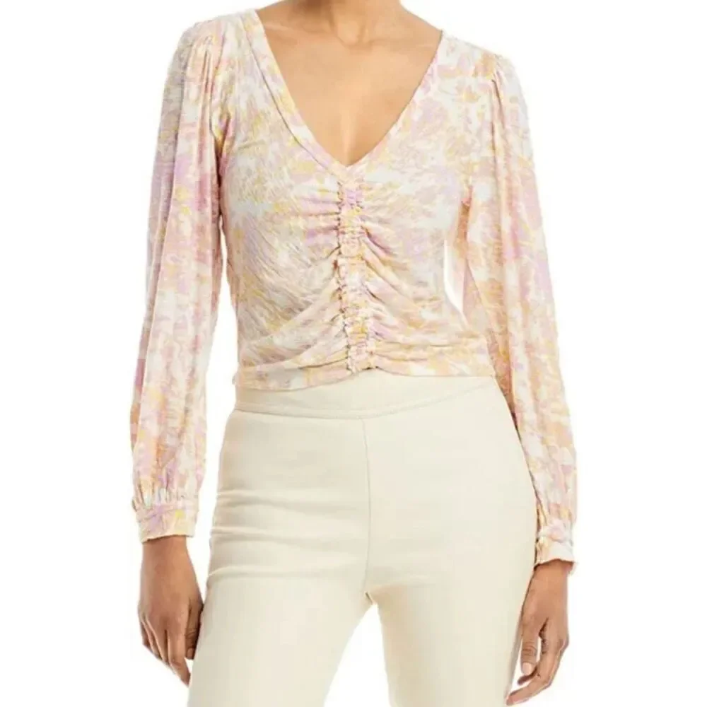 Free People Say the word ruched top Medium